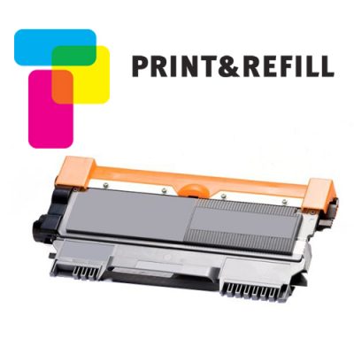 Print & Refill Brother TN-2010 / TN-2220 uusioitu laserkasetti musta