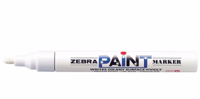Zebra maalikynä valkoinen 2mm
